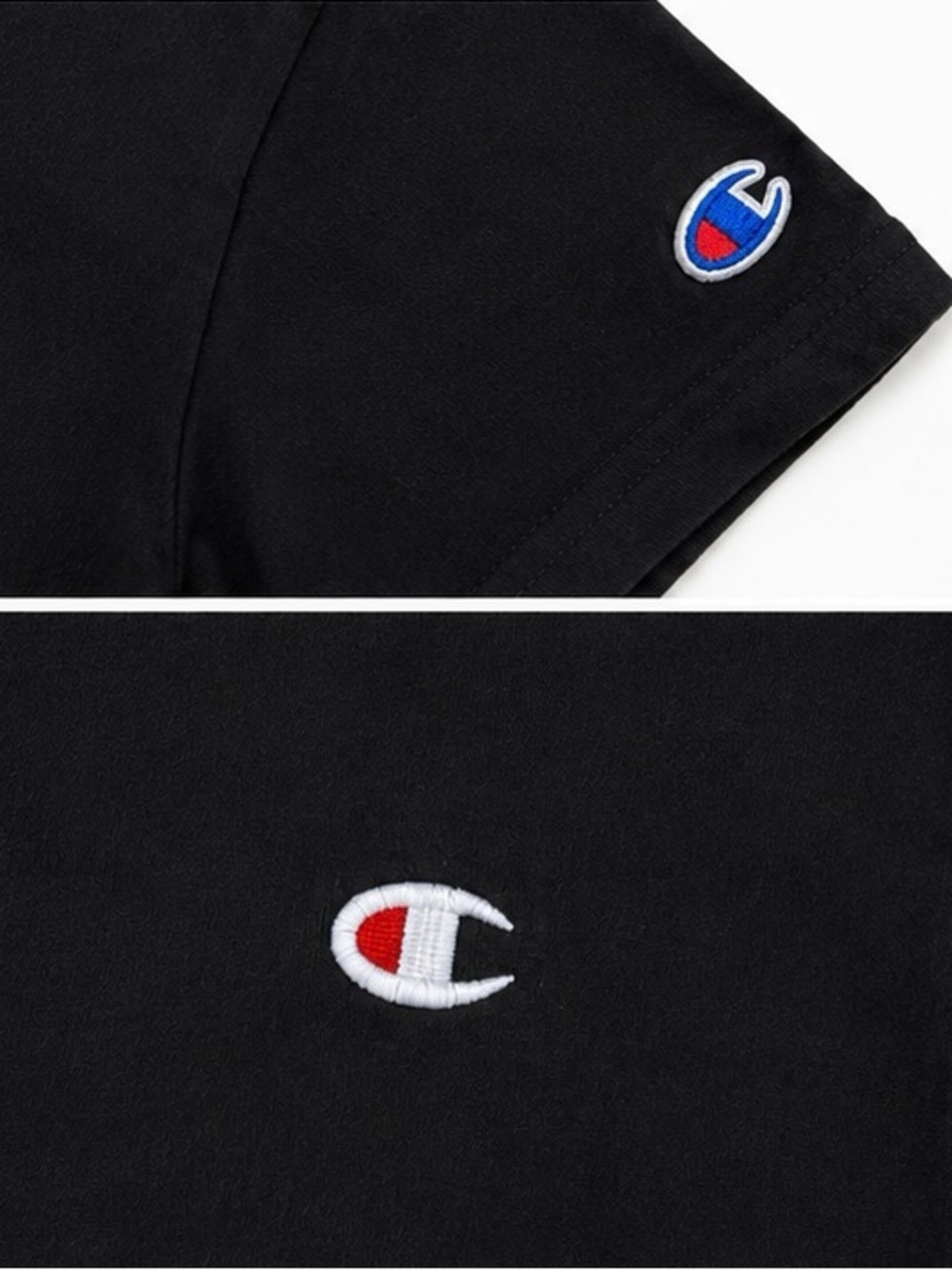 Champion Cropped Tee Short Sleeve Black Size M - Picture 4 of 4
